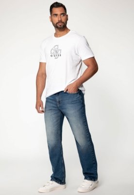 Calça Jeans Guess Relaxed Straight Azul