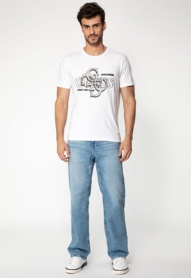 Calça Jeans Guess Relaxed Straight Azul Claro