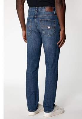 Calça Jeans Guess Slim Straight Azul