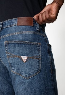 Calça Jeans Guess Slim Straight Azul