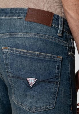 Calça Jeans Guess Slim Straight Azul