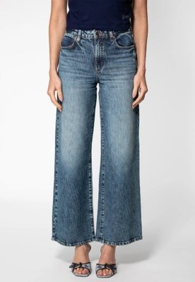 Calça Jeans Guess Wide Leg Azul