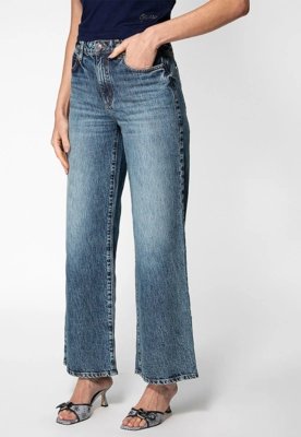 Calça Jeans Guess Wide Leg Azul
