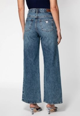 Calça Jeans Guess Wide Leg Azul