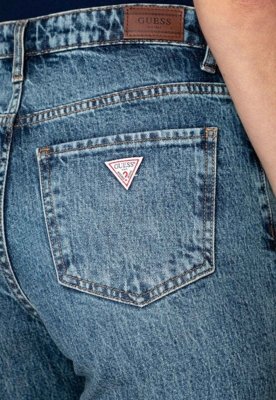 Calça Jeans Guess Wide Leg Azul