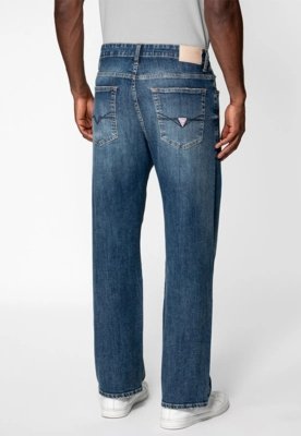 Calça Jeans Relaxed Guess Straight Azul