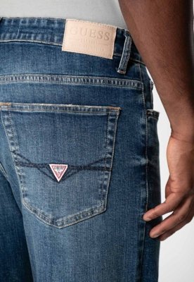 Calça Jeans Relaxed Guess Straight Azul