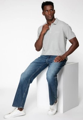 Calça Jeans Relaxed Guess Straight Azul