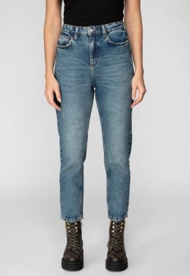 Calça Mom Jeans Guess Azul