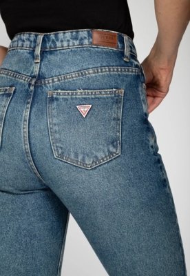 Calça Mom Jeans Guess Azul