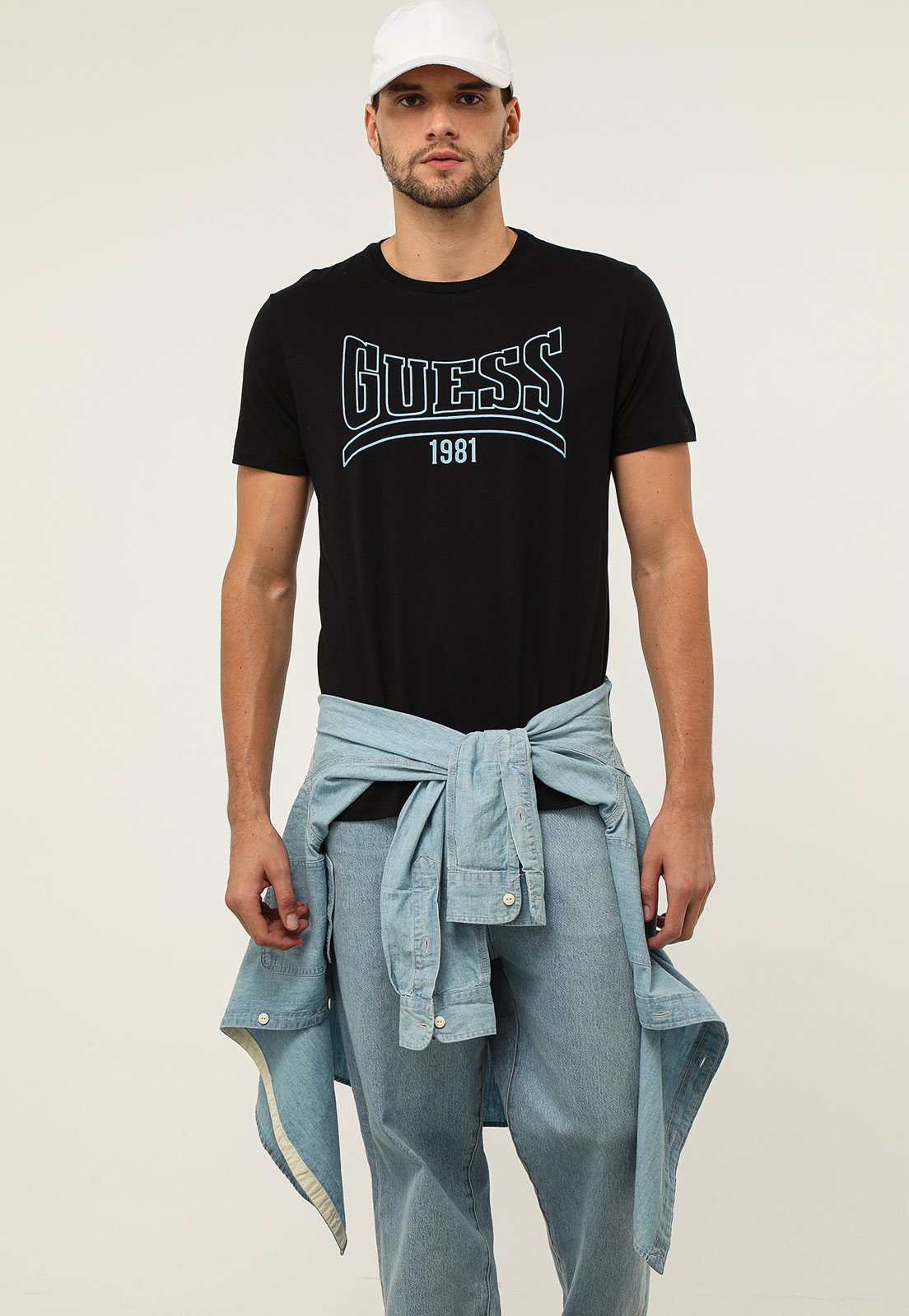 Camiseta Guess Logo Preta