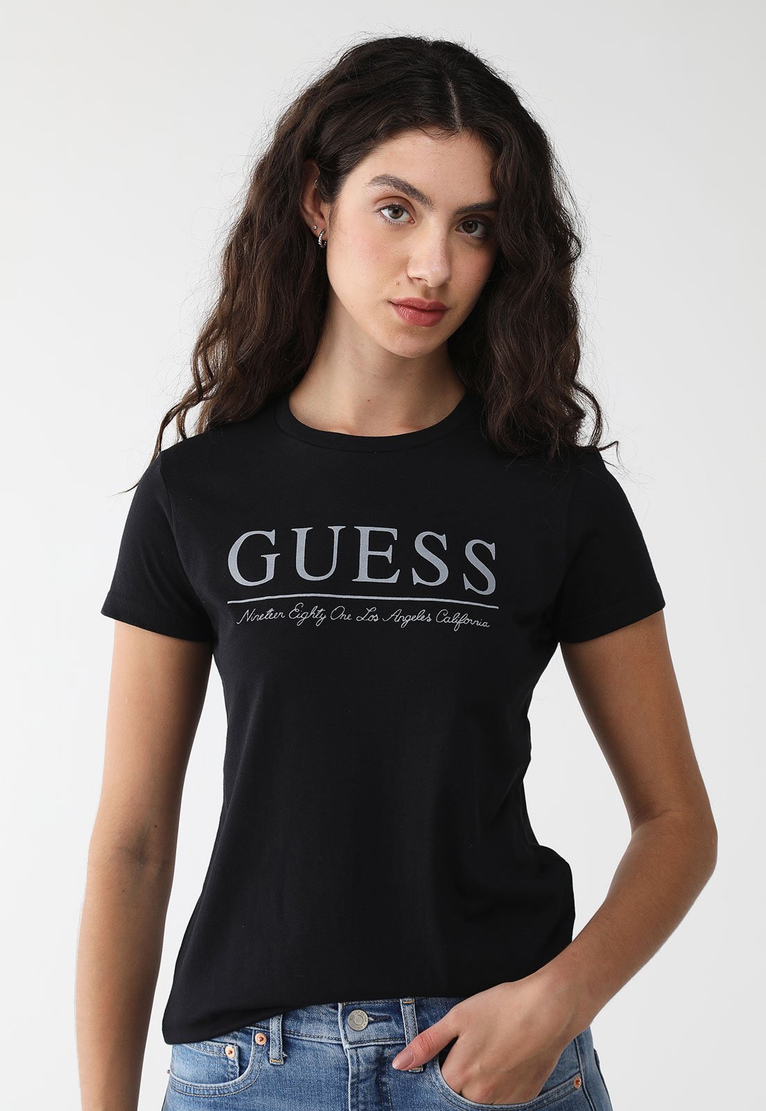 Camiseta Guess Logo Preta