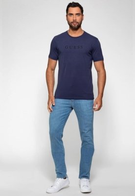 Camiseta Guess Silk Relevo Roxo