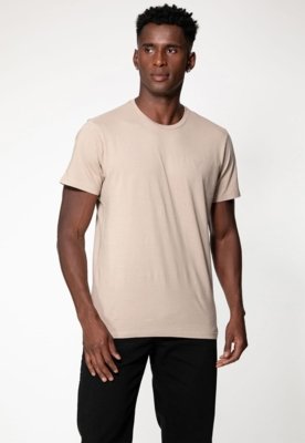 Camiseta Guess Triângulo Emborrachado Bege