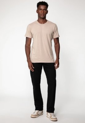 Camiseta Guess Triângulo Emborrachado Bege