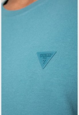 Camiseta Triângulo Emborrachado Guess Azul