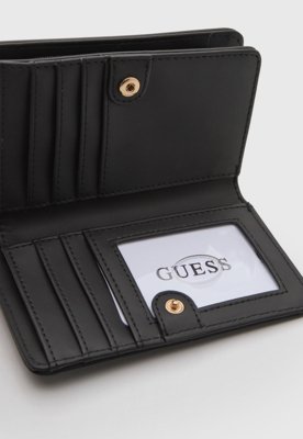 Carteira Feminina Guess Design Retangular Preta