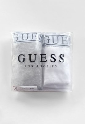 Kit Cueca Guess Boxer Logo Branco e Cinza