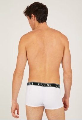 Kit Cueca Guess Boxer Logo Preto e Branco