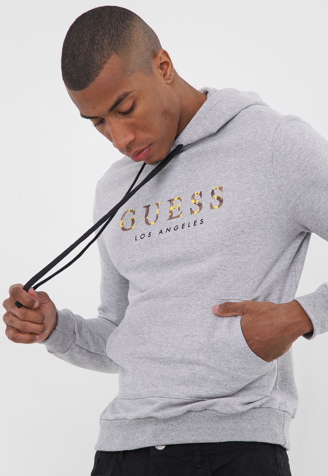 guess los angeles moletom com capuz