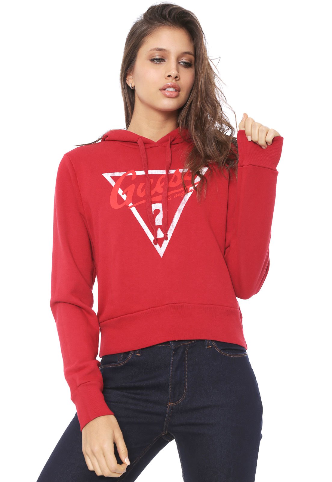 guess los angeles moletom com capuz