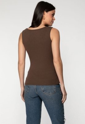 Regata Guess Rib Silk Hot Fix Marrom