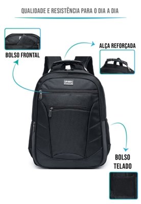Mochila Executiva Notebook HD Espaçosa Reforçada Resistente