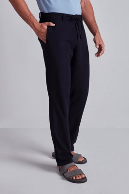 HIGHSTIL Calça Linen Blend Relax - Azul Marinho