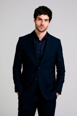 HIGHSTIL Terno Slim Fit PV Liso - Azul Marinho