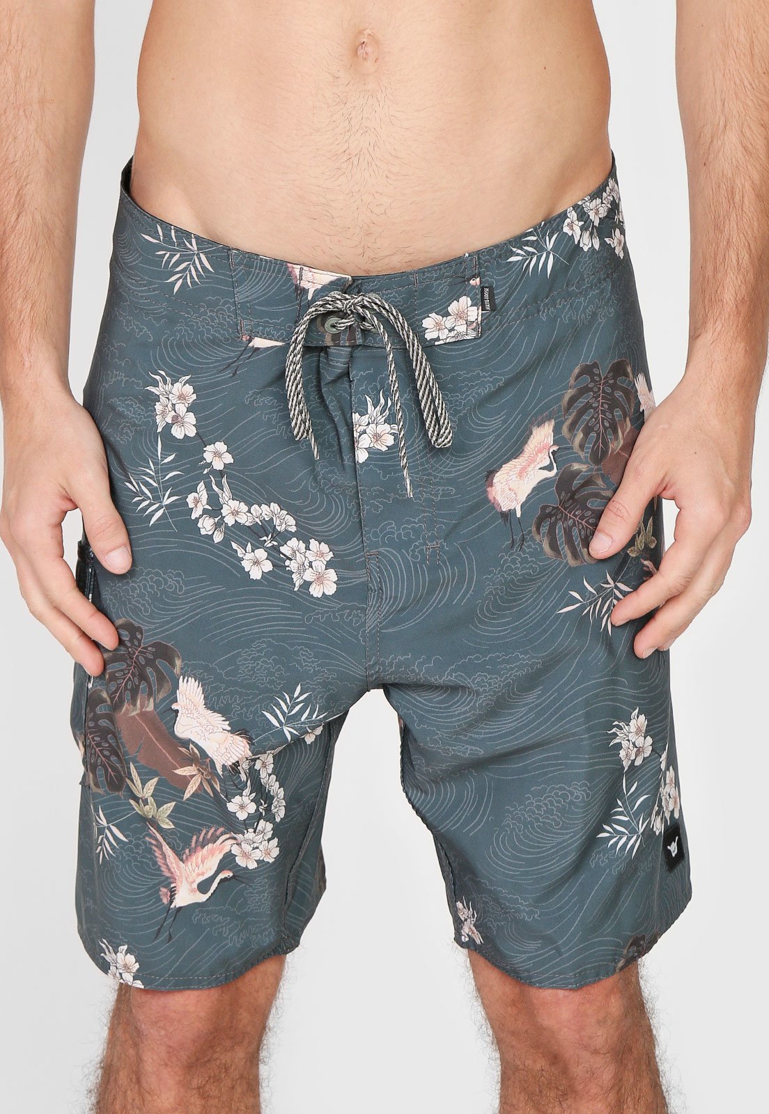 Short Hang Loose Tropical Enjoy Verde - Compre Agora