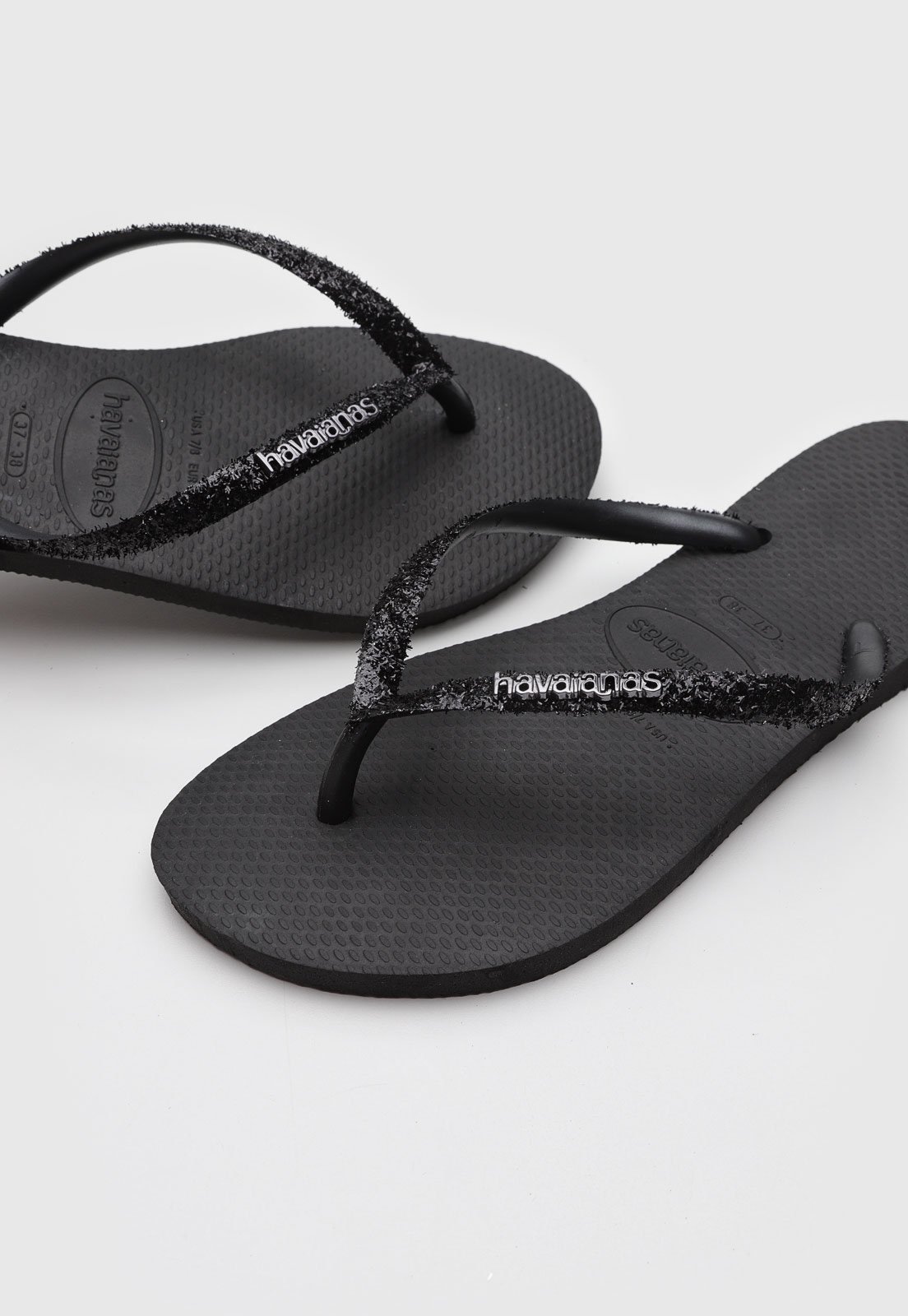 Chinelo Havaianas Slim Glitter II Preto - Compre Agora | Dafiti Brasil