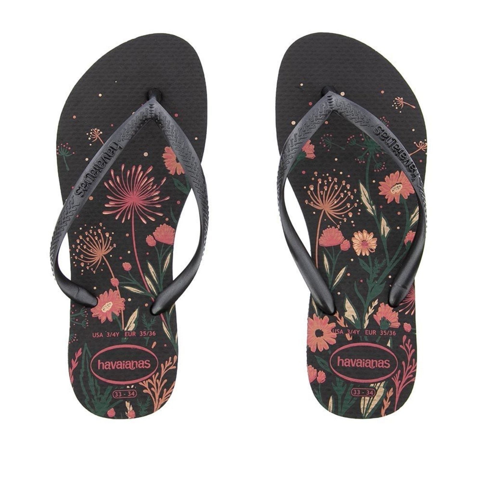 Havaianas Vasco Black Flip Flops - Futfanatics