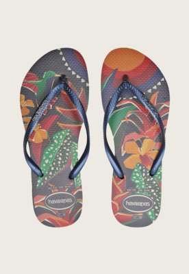 Chinelo Havaianas Slim Tropical Azul - Compre Agora