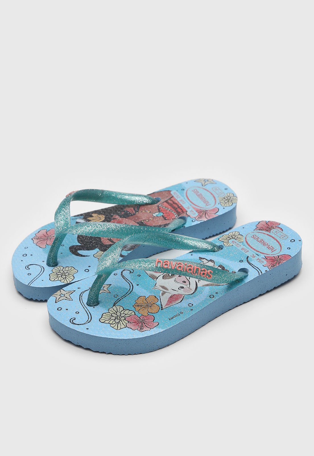 Chinelo Infantil Havaianas Slim Moana Azul - Compre Agora | Dafiti Brasil