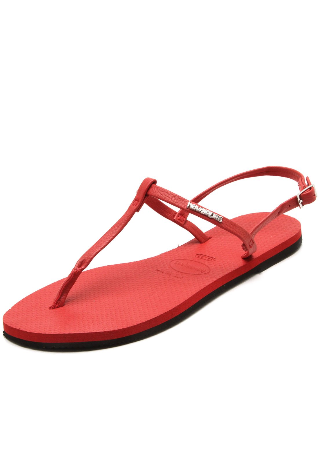 sandalia havaiana vermelha
