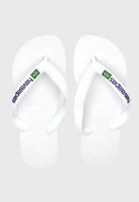 Sandália Havaianas Brasil Logo Branca Menor preço em Sandália Havaianas Brasil Logo Branca
