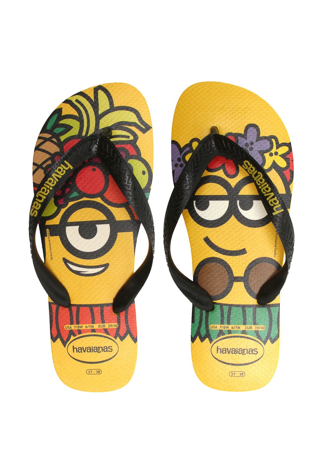 Sand lia Havaianas Minions Amarela Preta Compre Agora Dafiti