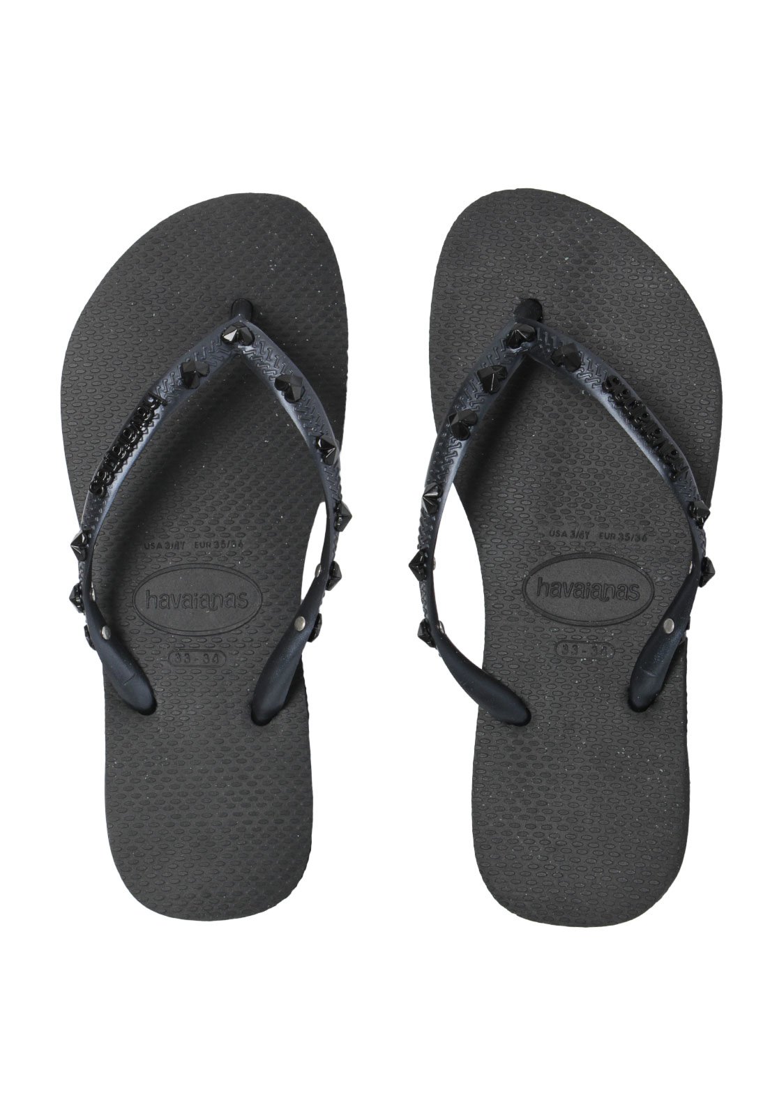 Sand lia Havaianas Slim Hardware Preta Compre Agora Dafiti Brasil