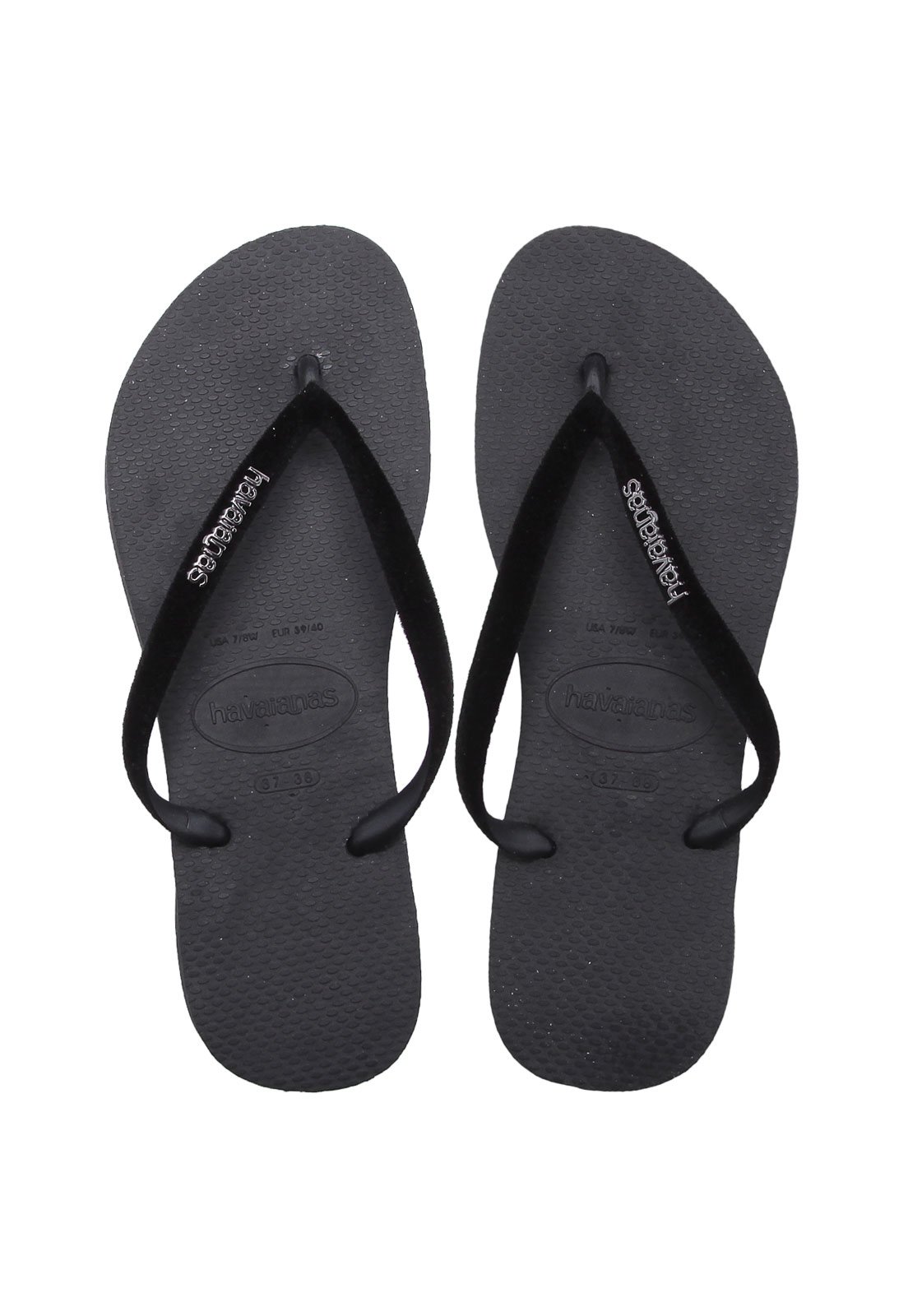 Sand lia Havaianas Slim Velvet Preta Compre Agora Dafiti Brasil