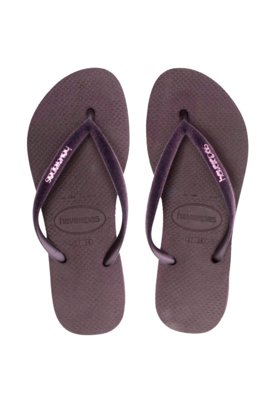 Sandália Havaianas Slim Velvet Roxa Menor preço em Sandália Havaianas Slim Velvet Roxa
