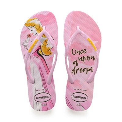Sandálias Havaianas Slim Princesas Rosa Menor preço em Sandálias Havaianas Slim Princesas Rosa
