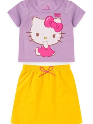 Conjunto Hello Kitty Delicada Lilás