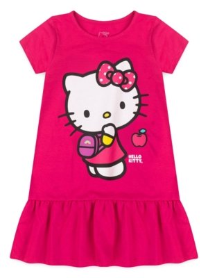 Vestido Hello Kitty Maçã Rosa