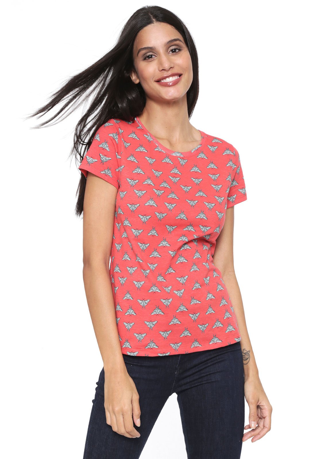 blusa estampada hering