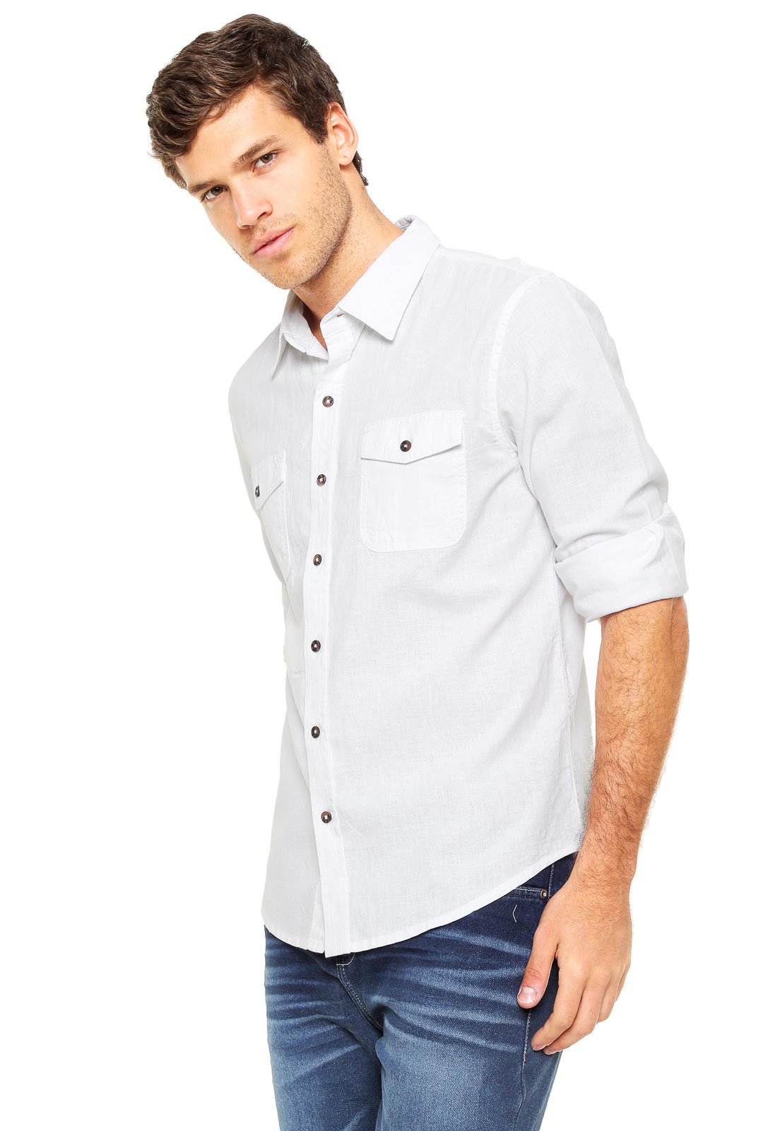 camisa social masculina hering