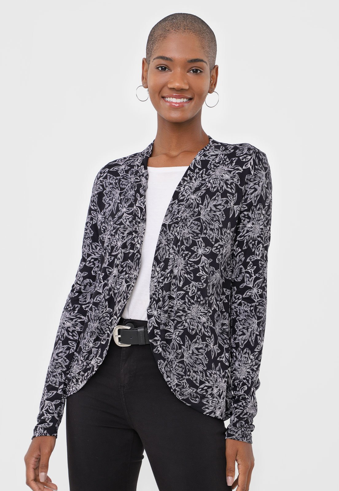 Cardigan store preto hering