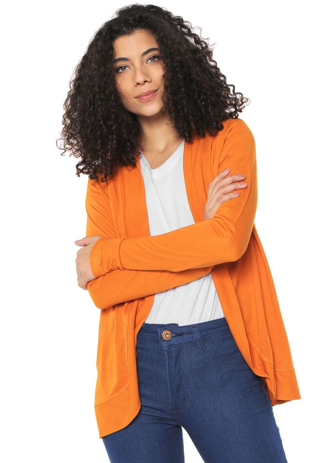 Cardigan Hering Liso Laranja - Compre Agora | Dafiti Brasil