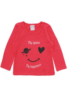 Blusa Hering Kids Menina Frontal Vermelha Menor preço em Blusa Hering Kids Menina Frontal Vermelha