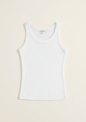 Regata Básica Feminina Slim Rib - Branco G