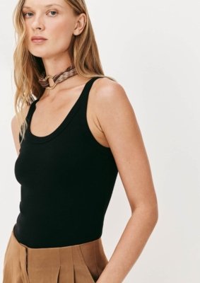 Regata Básica Feminina Slim Rib - Preto XP